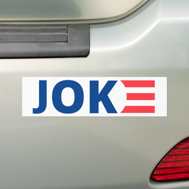 Joe Biden is a Joke Bumper Sticker (On Car)