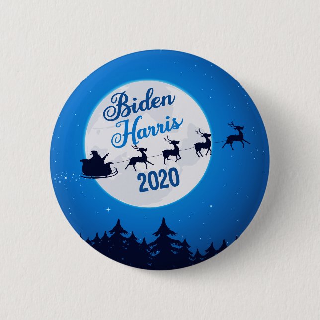 Joe Biden Kamala Harris 2020 Christmas 6 Cm Round Badge (Front)