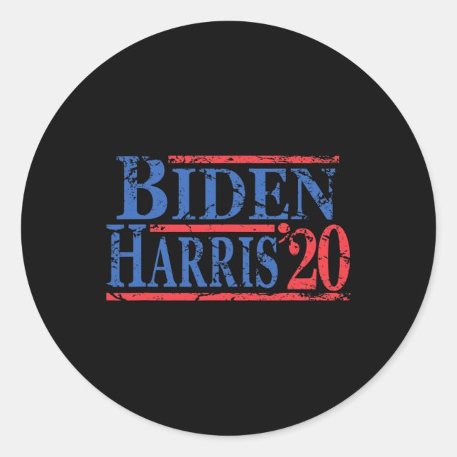 Joe Biden Kamala Harris 2020  Classic Round Sticker (Front)