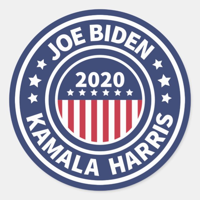 Joe Biden Kamala Harris 2020 Classic Round Sticker (Front)
