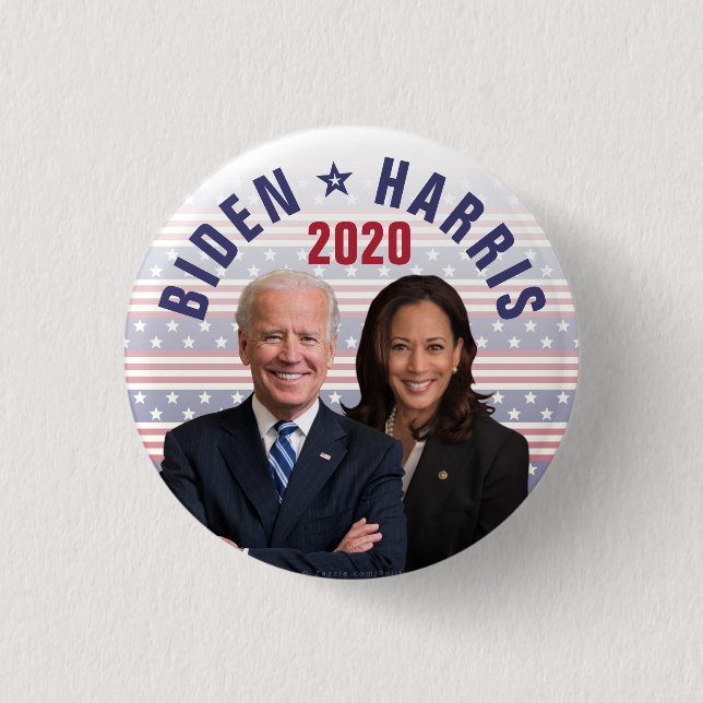 Joe Biden Kamala Harris 2020 President Vice Photos 3 Cm Round Badge (Front)