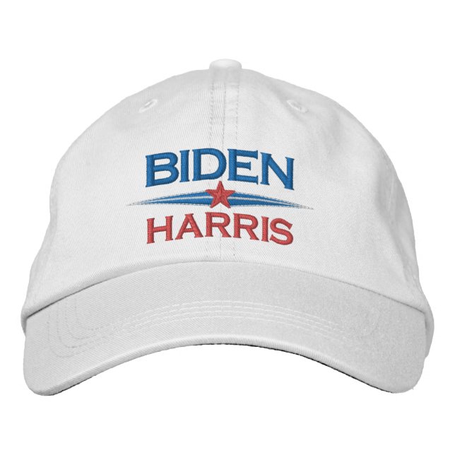 Joe Biden Kamala Harris 2024 star with darts blue Embroidered Hat (Front)