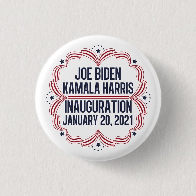 Joe Biden Kamala Harris Inauguration 2021 3 Cm Round Badge (Front)