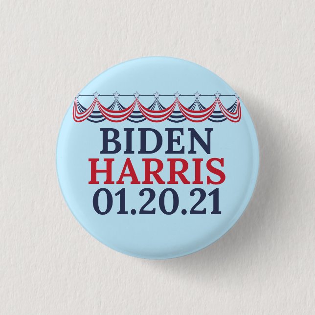 Joe Biden Kamala Harris Inauguration Day 3 Cm Round Badge (Front)