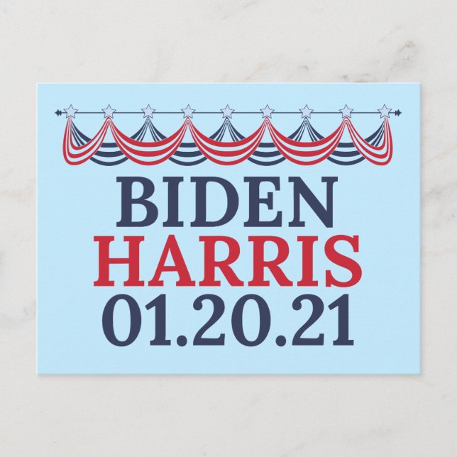 Joe Biden Kamala Harris Inauguration Day Postcard (Front)