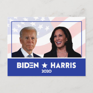 JOE BIDEN KAMALA HARRIS PHOTO Speech 2020 Postcard