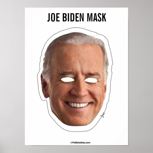 Joe Biden Mask Cutout Poster (Front)