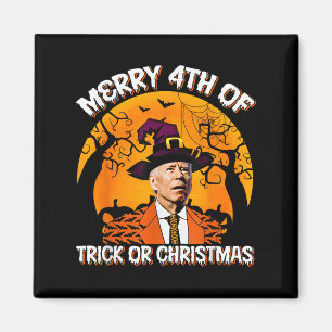 Joe Biden Merry 4th Of Halloween Trick Or Treat Ch Magnet