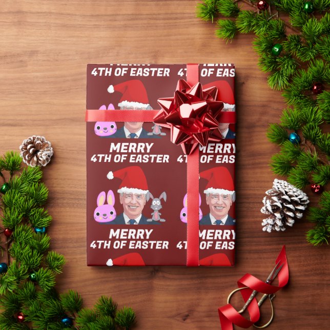 JOE BIDEN MERRY EASTER CHRISTMAS WRAPPING PAPER (Holiday Gift)