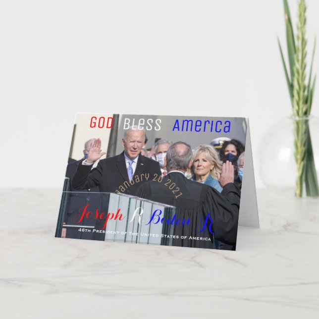 Joe Biden Oath of Office 2021 Inauguration Card (Front)