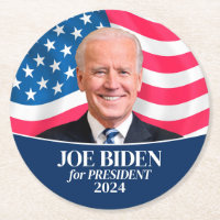 Joe Biden Photo American Flag - President 2024