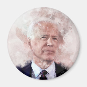Joe Biden portrait in watercolor Magnet