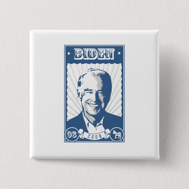 JOE BIDEN POSTER 15 CM SQUARE BADGE (Front)