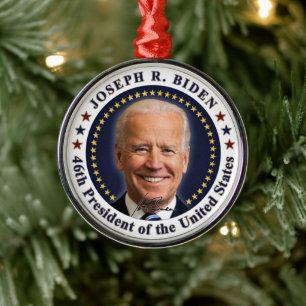 Joe Biden President Inauguration Day Souvenir Metal Tree Decoration