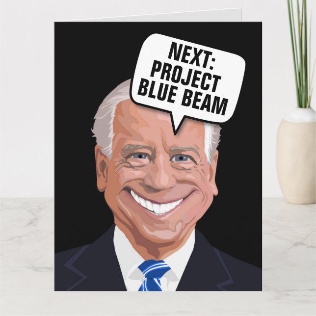 JOE BIDEN PROJECT BLUE BEAM FUNNY BIRTHDAY CARDS (Front)