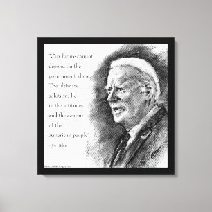 Joe Biden & Quote Canvas Print