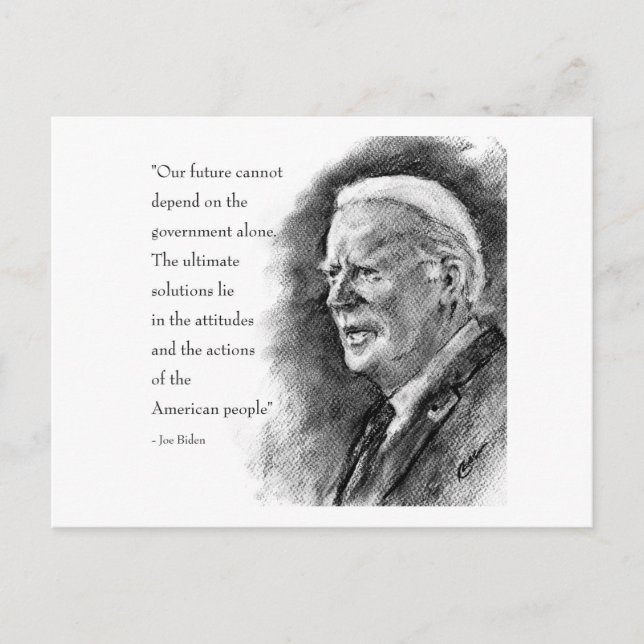 Joe Biden & Quote Postcard (Front)