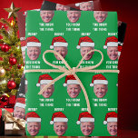 Joe Biden Santa Hat You Know The Thing Wrapping Paper Sheet<br><div class="desc">Funny Joe Biden Wearing Santa Hat ,  "Merry you know the thing" will be fun for the holidays or any occasion</div>