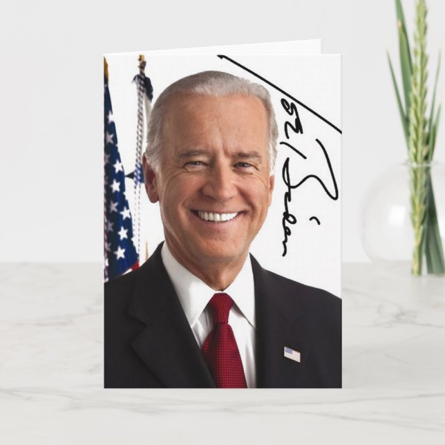 Joe Biden Signature Greeting Card (Front)