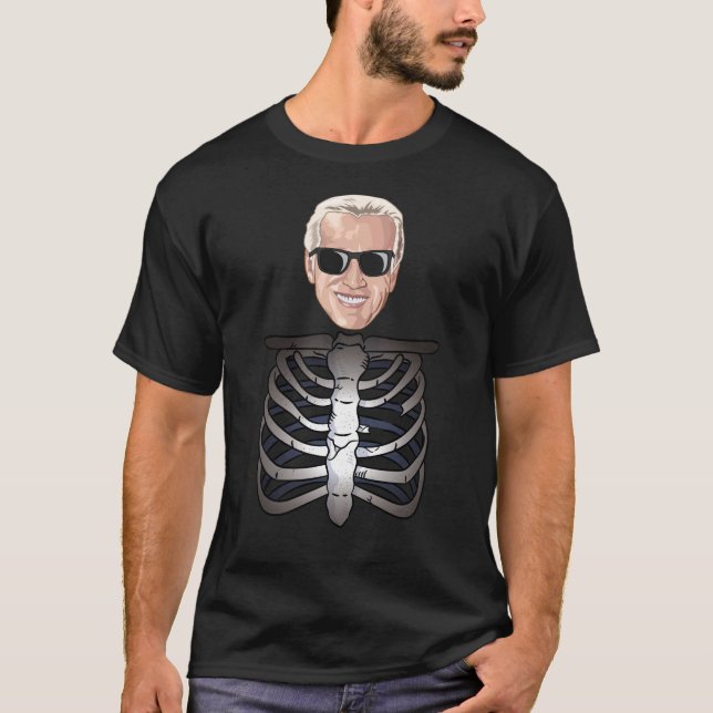 Joe Biden Skeleton President Biden Halloween T-Shirt (Front)