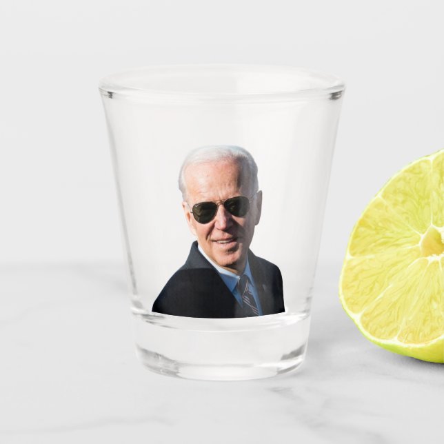 Joe Biden Sunglasses Presidential Election 2020 Shot Glass (Front)