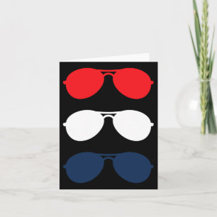 Joe Biden Sunglasses Red White Blue Fun Political  Card