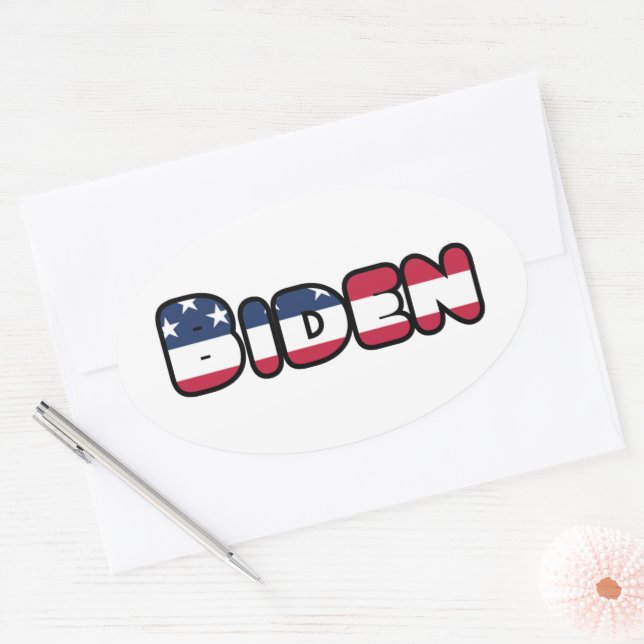 Joe Biden Support US President Election 2020 Oval Sticker (Envelope)