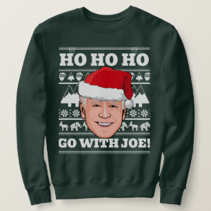 Joe Biden Ugly Christmas Sweater Go with Joe