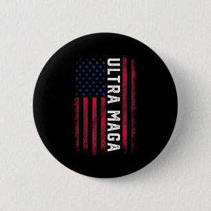 Joe Biden Ultra Maga  Ultra Maga America Flag  6 Cm Round Badge