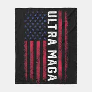 Joe Biden Ultra Maga  Ultra Maga America Flag  Fleece Blanket