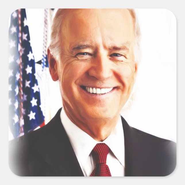 Joe Biden-USA President 2021_ Square Sticker (Front)