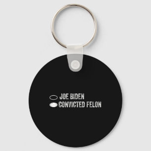 Joe Biden Vs Convicted Felon - Ballot Paper Key Ring