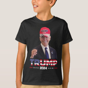 Joe Biden Wearing A Trump Hat 1 T-Shirt