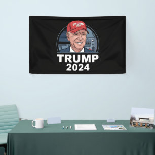 Joe biden Wearing A Trump Hat Banner