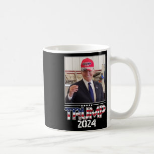 Joe Biden Wearing A Trump Hat Election 2024 Funny Coffee Mug