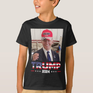 Joe Biden Wearing A Trump Hat  T-Shirt