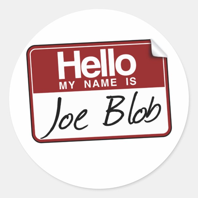 JOE BLOB CLASSIC ROUND STICKER (Front)