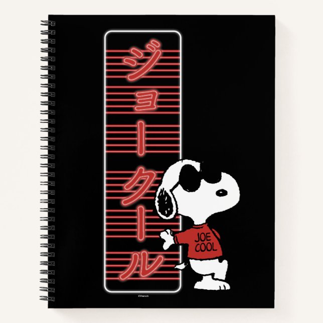Joe Cool Japanese Neon Lights Notebook (Front)
