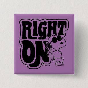 Joe Cool - Right On 15 Cm Square Badge