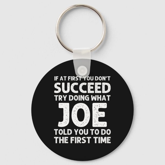 Joe Gift Name Personalised Birthday Funny Christma Key Ring (Front)