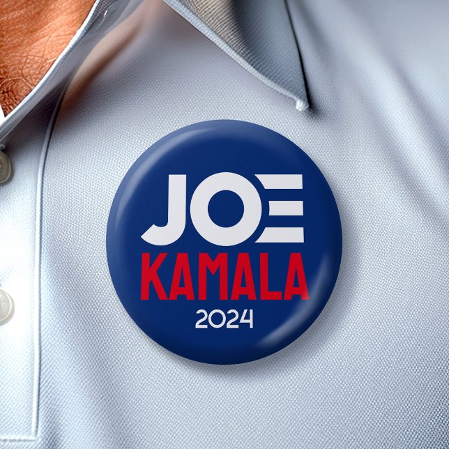 Joe Kamala 2024 - Bold Names Biden Harris 6 Cm Round Badge (Joe Kamala 2024)