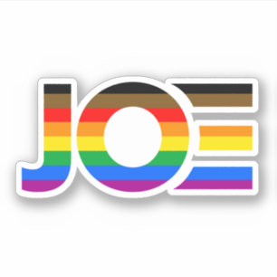 Joe LGBTQ Inclusive Pride Flag Sticker
