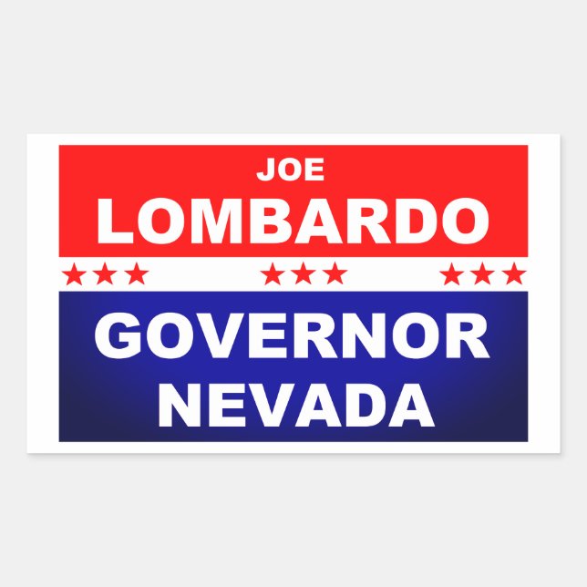 Joe Lombardo Governor Nevada 2022 Rectangular Sticker (Front)