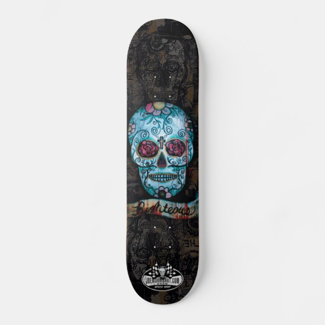 Joe Morris Art Skull Deck II Skateboard (Front)