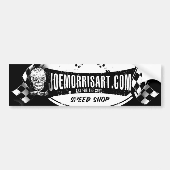 Joe Morris Art Speed Shop Bumper Sticker (Front)