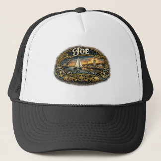 Joe Mystic Connecticut Vintage Nautical Name Trucker Hat