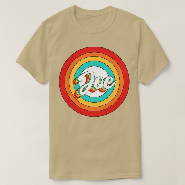 Joe Name Shirt Vintage Joe Circle (Design Front)