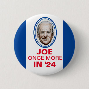 Joe once more in '24 6 cm round badge