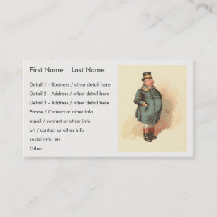 Joe (The Fat Boy) Kyd, Dickens The Pickwick Papers Business Card