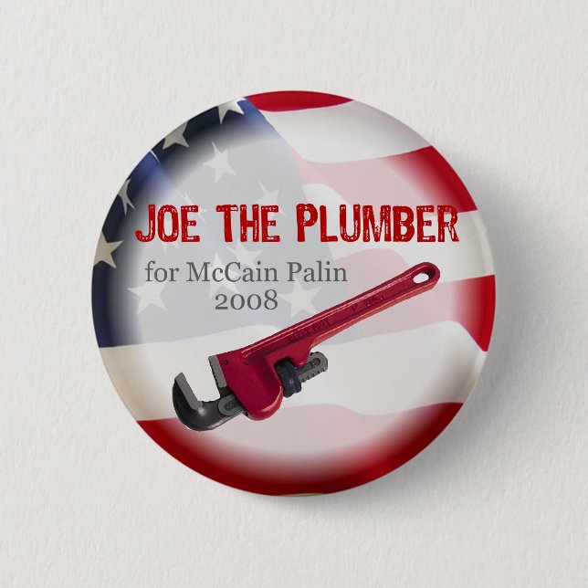 Joe the Plumber for McCain Button (Front)